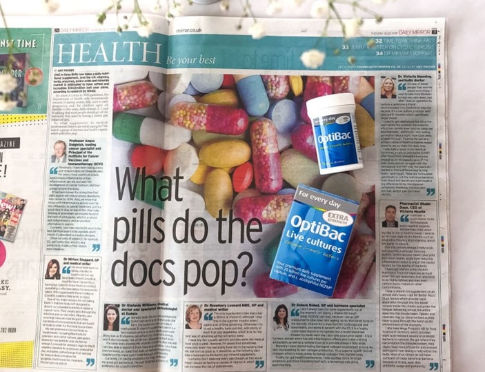 Doctors in Major Dailies Take OptiBac! | OptiBac Probiotics